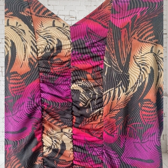 Worthington Women's Multicolor Patterned Top Size Medium - Picture 3 of 8